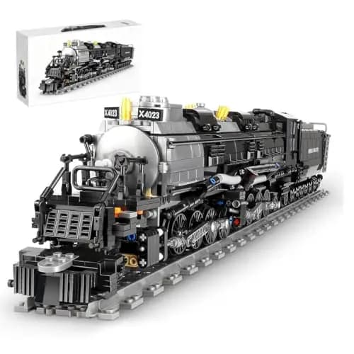 Technic Big Boy Lokomotive Modellbausatz, 1608 Teile Dampfeisenbahn Bausatz für Jugendliche Erwachsene, Display Bausatz zum Verschenken, Kompatibel mit Großen Marken(14+)