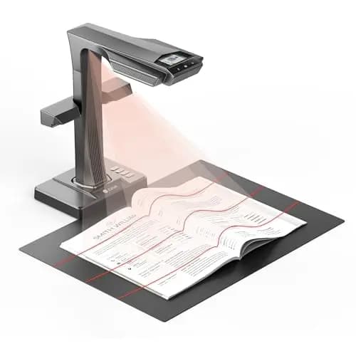 CZUR ET16 Plus 16MP Buchscanner mit Auto-Seiten-Glättung, A3 Scanner mit OCR 180+ Sprache, Dokumentenscanner kontaktloses scan für Archiv & Bibliothek, empfindliche Bücher & Dokumente (16 MP)