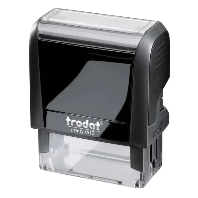 Stamp by Me – Stempel Personalisiert | Firmenstempel mit Text Schwarz | Langlebiger Selbstfärbender Adressstempel | Personalisierter Namensstempel 47x18 mm, Max. 4 Zeilen | Nachfüllbares Stempelkissen