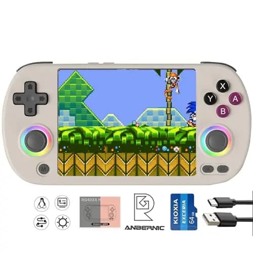 Airuidas RG 40XXH Handheld Game Console rg40xxh 4.0'' IPS Screen Supports 5G WiFi Bluetooth HDMI and TV Output New Emulator RG40XX H (RG40XXH-Grau)