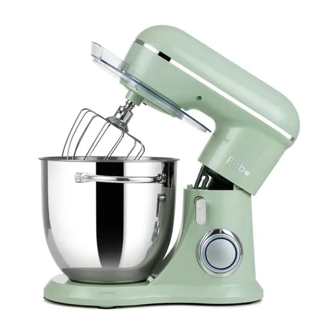 Fab-Serie 6L Küchenmaschine von Kitchen in the box, leistungsstarke Rührmaschine mit 1300W, 10 Geschwindigkeiten, ideal für den täglichen Gebrauch, inkl. Knethaken, Schneebesen & Rührhaken, Grün