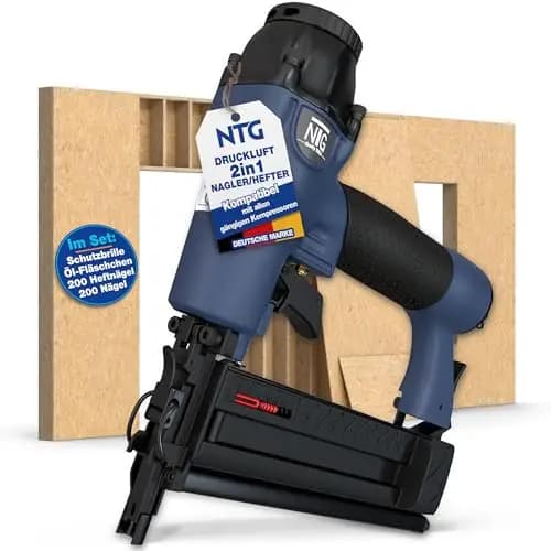 NTG Druckluft-Nagelpistole Komplettset 16–40 mm