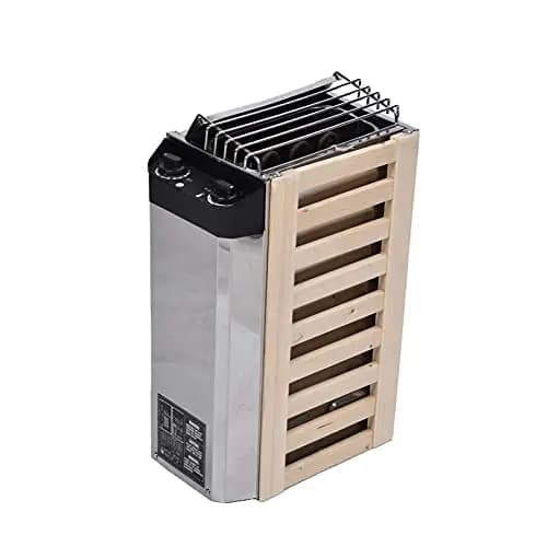 Saunaofen, 3,6 KW, Interne Steuerung, Temperaturverstellbar, Elektrischer Saunaofen aus Edelstahl, Nass- und Trocken Saunaofen für Zuhause, Hotel, Spa, Dampfbad, Bad, Dusche