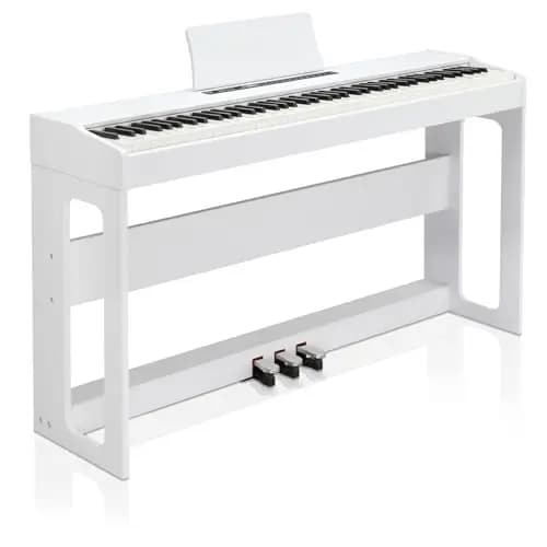 LEADZM Digitalpiano 88 Tasten gewichtet Bluetooth Weiß