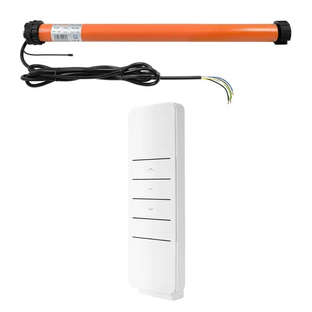 3T-MOTORS Funk-Markisenmotor 3T45-40RBX, für Gelenkmarkisen bis 5 m Ausladung, 80 kg Zugkraft, 40 Nm Drehmoment – inkl. Funk-Handsender, Adaptersatz 63 mm und Montagezubehör