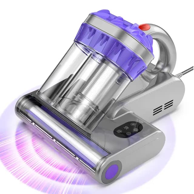Dzaki Milbensauger, Milbenstaubsauger mit UV-Licht & Heißluft für Matratzen, 16Kpa Saugkraft/99,9% Allergen-Entfernung/550W Doppeltasse Handstaubsauger für Matratzen, Sofa, Teppiche, Kinderbett