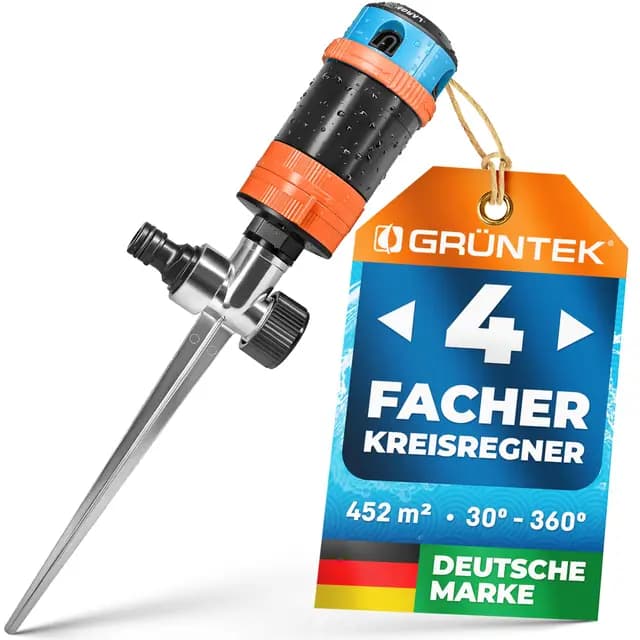 GRÜNTEK 4-fach Kreisregner