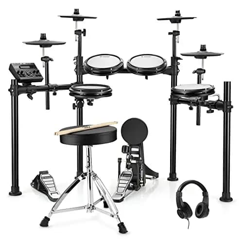 Donner DED-200 Electric Drum Set With Drum Throne/Maple Stick/Earphone/Audio Cable