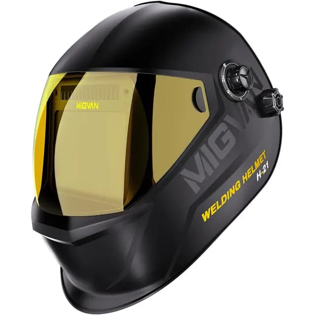 Schweißhelm Automatik 0,1 ms Abdunkelung,True-Color Schweißmaske, 100×82 mm Sichtfeld, Solar Batterie, Welding Mask, DIN 4/5-9/9-13, Schweisshelme für MIG TIG MMA ARC Schleifen H21