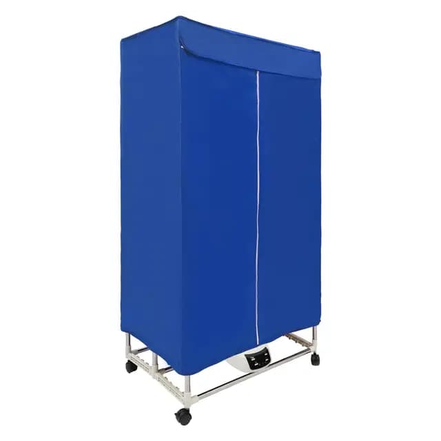 Elektrischer Wäscheständer, Wäschetrockner 1200-1500w 60-70℃ 70 X 50 X 150cm 4.3 Kg Mit Äußere Abdeckung Fernbedienung Für Häuser, Wohnungen, Schlafsäle (Blau)