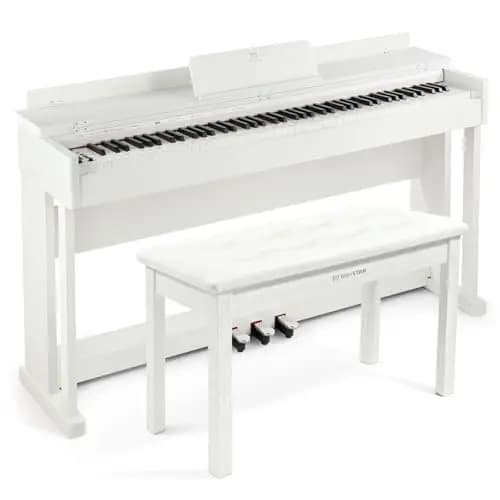 MUSTAR Digitalpiano 88 Tasten mit Hammermechanik und Hocker