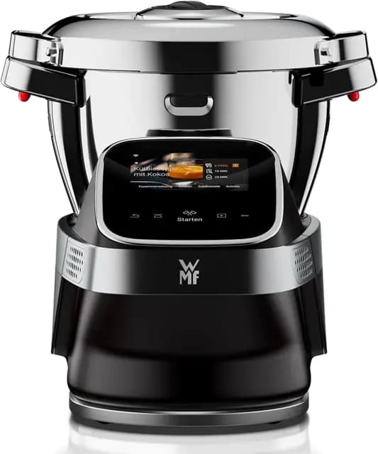 WMF Avantgarde Küchenmaschine mit Kochfunktion, besonders leise, 14 Kochprogramme, WLAN, Kochschüssel 3l, Touchscreen, intuitive App, Rezepte, edelstahl matt