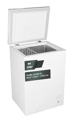 YUNA FROSTER 100 D Gefriertruhe | DUAL Modus | mit Drahtkorb | Kühlen und Gefrieren | 4 Sterne Gefrierfach (weiß)