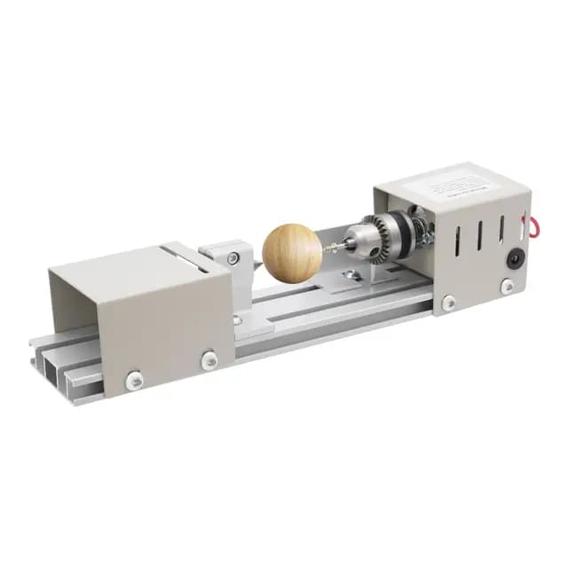 Drehbank, Hochleistungs-Mini-Drehmaschine, Drechselmaschine Spindeldrehzah 4000–9000 U/min, 96 W für Hobbyisten, Holzbearbeitung, Handwerk