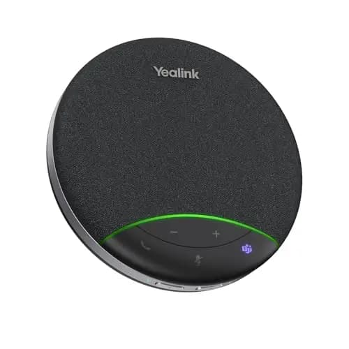 Yealink SP92 Konferenz Lautsprecher mit Mikrofon, Tragbarer Konferenzmikrofon Bluetooth, KI-Mikrofon mit Geräuschunterdrückung, 20 Stunden Gesprächszeit