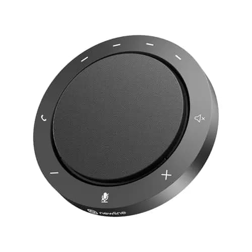 Konferenzlautsprecher mit 2 geräuschunterdrückend Mikrofon, 360°-Spracherfassung, klarer Klang, 10–14 Std Gesprächszeit, Bluetooth & USB-C/A, Konferenzmikrofon für Homeoffice & kleine Teams