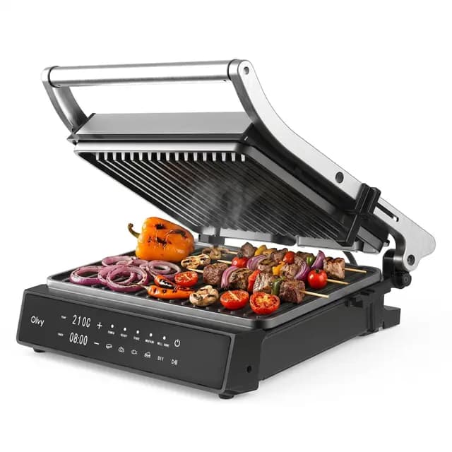 Olvy Kontaktgrill mit Touchscreen