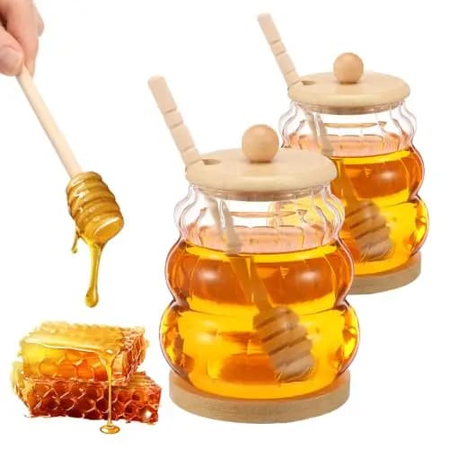 JUNFEIFLUX 450ml Honigglas-Set