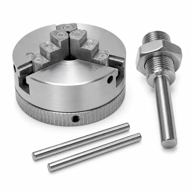 Dreibackenfutter 48mm, Z011 Zinklegierung Spannfutter Drechselbank, Klemmbereich 10-35 mm, Mini 3 Backenfutter Selbstzentrierend, Zubehör für Drechselbänke & Drehmaschinen