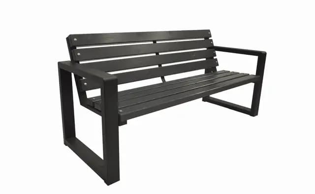 Gartenbank, Parkbank - Gartenmöbel, Outdoor Bank mit 350kg Tragfähigkeit - Sitzbank Holz Wetterfeste (Grande, Grau, 200cm - Sitzlänge, CE)