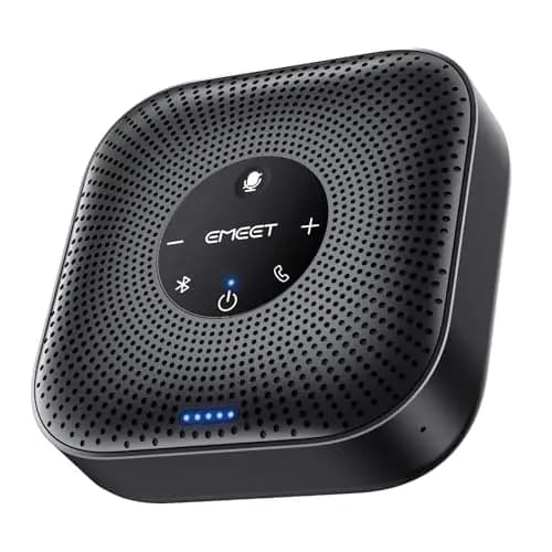 EMEET Konferenzlautsprecher M0 Plus,4 AI Mikrofon Arrays für 360° Raumabdeckung,PC Freisprecheinrichtung für 8-16 Personen,Rauschunterdrückung,Plug & Play, für Teams, VoIP-Kommunikation PC usw.
