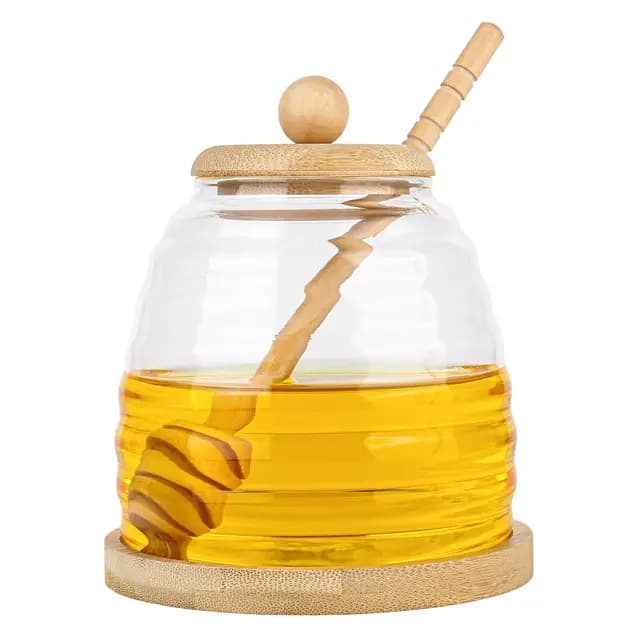 YYTECH 500ml Honigspender Glas