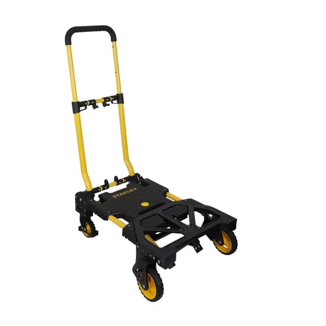 Stanley SXWTD-FT585 2-in-1 Sackkarre und Plattformwagen aus Kunststoff/Stahl - Klappbarer Handwagen mit Robusten Rädern - Transportkarre max. 70KG - Transportwagen max. 137KG