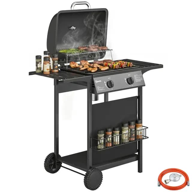 Outsunny 5KW 2-Brenner Gasgrill
