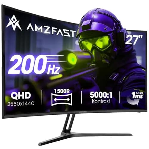Amzfast 27 Zoll Curved Gaming Monitor