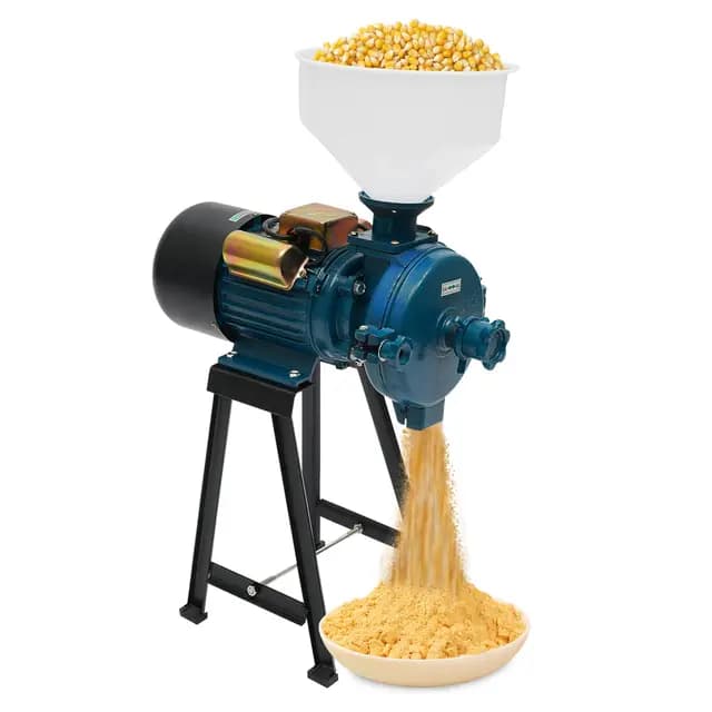 Elektrische Getreidemühle, 2200W Kornmühle mit Trichter, 1400 U/min Elektrischemühle Getreidemühle Maschine, für Getreide Mais Stroh Futter Schrotmühle