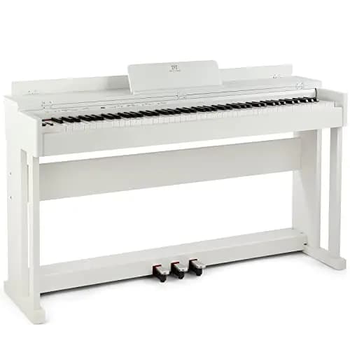 MUSTAR Digital Piano 88 Tasten Hammermechanik Weiß