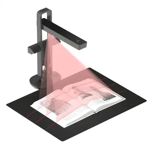 CZUR Aura Pro Tragbarer Buchscanner 14 MP Dokumentscanner A3 Dokumentenkamera Schneller Scanner Intelligente Tischlampe Tischleuchte Visualiser OCR Kompatibel mit macOS Windows