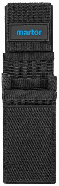 MARTOR Gürteltasche M Für Cuttermesser, Tasche mit 5 Fächern Für Sicherheitsmesser/Stift/Schere, mit Clip & Klettverschluss, Nylon, Schwarz