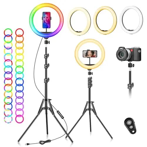 FGRYB MJ26 RGB Ringlicht mit Stativ
