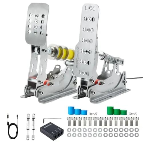 Simjack UT Sim Rennpedale 200 kg Lastzelle Bremspedal PC Rennsimulator Pedale Drucksensor HE Hydraulikpedale Sim Racing Pedals (UT-P2-H2)