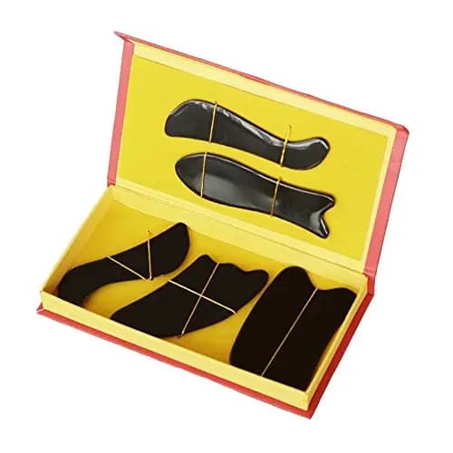 Eqlef® Werkzeug zum Schaben, Büffelhorn Gua Sha Guasha empfohlen als Massage-Instrument