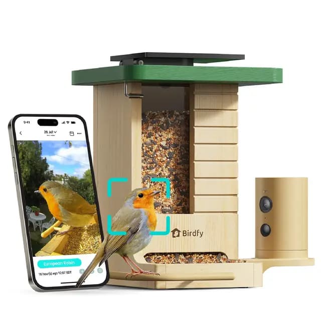 Birdfy EAMZ-P37 Solarbetriebenes Vogelfutterhaus mit Kamera