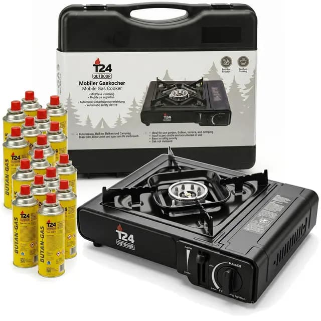 T24 Gaskocher Camping Set