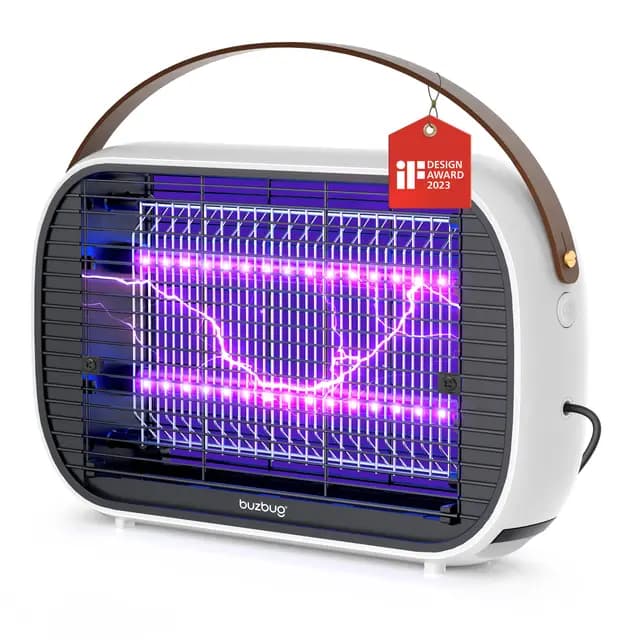 Buzbug LED Insektenvernichter elektrisch Innen, Mückenlampe mit langlebiger LED bis 50.000 Std., Dual-Band Anziehung, Fliegenfalle elektrisch, Insektenlampe, MA015B