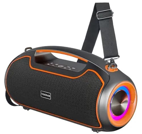 Bluetooth Lautsprecher 200 W max, Tragbare Musikbox Bluetooth 5.3 mit 2 Subwoofern & 2 Hochtönern,Bass Boost,24h Akku,TWS,IP65 wasserfest Outdoor Lautsprecher für Party, Baustelle,Camping,Zuhause
