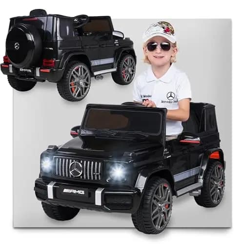 Actionbikes Motors Kinder Elektroauto Mercedes AMG G63 | 2,4 Ghz Fernbedienung - Lizenziert - Kinderauto elektrisch - Elektrofahrzeuge - Spielzeugauto - Elektro Auto für Kinder ab 3 Jahre (Schwarz)