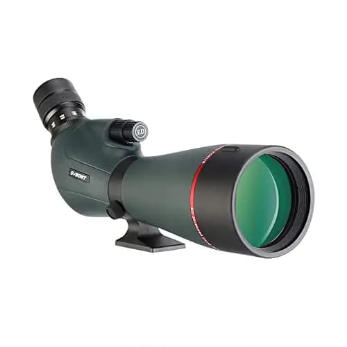 Svbony SV406P ED 20–60x80 mm Spektiv, mit 1,25'' Abnehmbares Okular, Dual Focus FMC BAK4, Spektive Sportschützen Wasserdicht, Spotting Scope für Vogelbeobachtung, Wildtiere, Mond, Stern