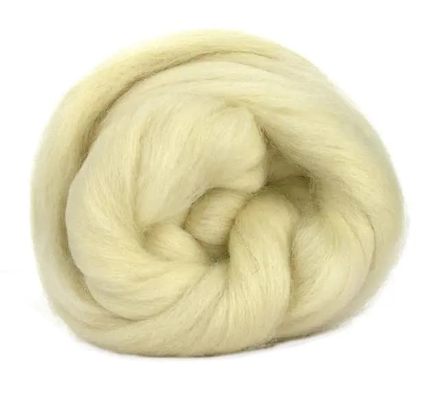Corriedale Spinnwolle, Filzwolle, Kammzug 100% reine Schurwolle, Wolle zum spinnen mit Spinnrad oder Handspindel, filzen, trockenfilzen, nassfilzen, nadelfilzen (Corriedale natur wollweiß ungefärbt)