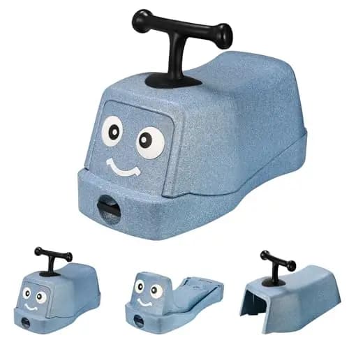 MAMIZO 5 in 1 Rutschauto ab 1 Jahr, Babyrutscher mit 360° Geräuschlose Räder, Babyroller bis 20kg, Babyrollbrett, EPP, Baby Walker, Wippauto, Rutschfahrzeug, Baby Spielzeug Rutschauto, Indoor, Blau