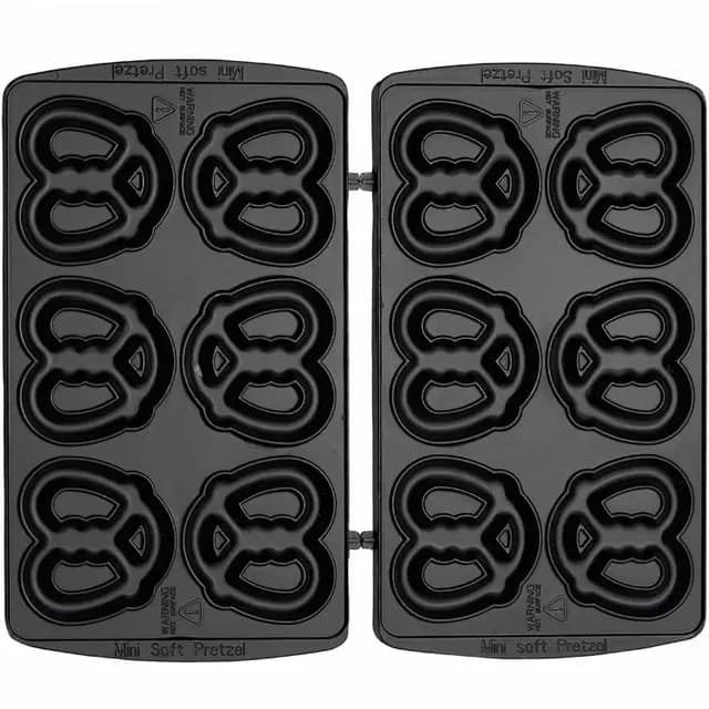 Syntrox Germany Plattenauswahl: Mini Brezel Maker, Upgrade, Multimaker SM-1300W Zubehör, Plattengröße 23,5 x 13,2 cm, Erweiterungsset, Waffeleisen-Platten