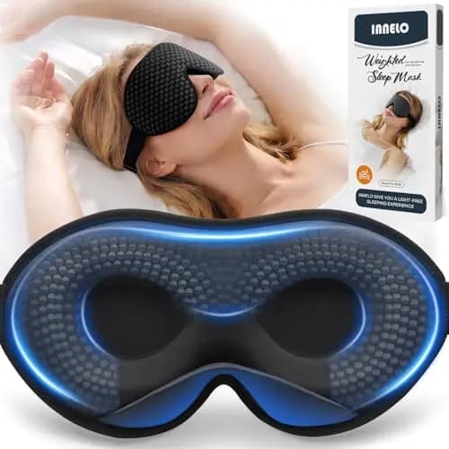 Innelo Gewichtete 3D Schlafmaske 130 g Schwarz