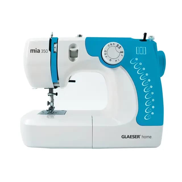 GLAESERhome Nähmaschine | Anfänger Nähmaschine | Einfache Handhabung (mia 350 Türkis)