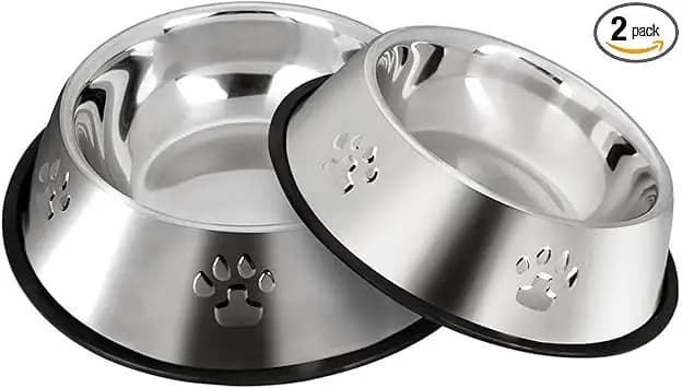 SUOXU Edelstahl Hundenäpfe Set