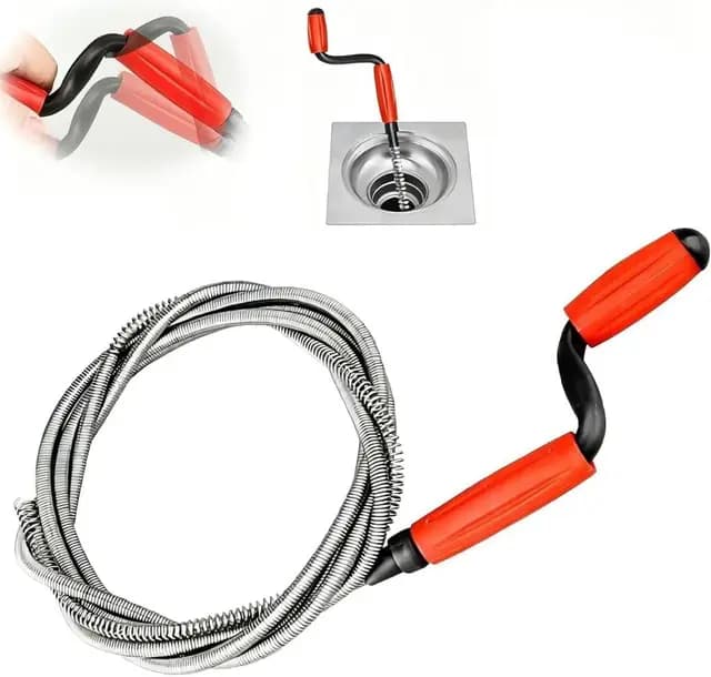 Rohrreinigungsspirale Universal 2.4m X 6mm Abflussreiniger Spirale Abfluss Rohrreinigung für Hartnäckige Verstopfungen, Rohrreiniger Spirale für Toilette, Waschbecken und Badewannenabflüsse