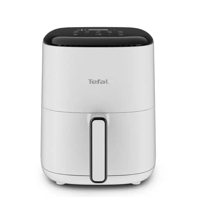 Tefal Easy Fry Compact Heißluftfritteuse/Airfryer 3 L, Hellgrau – kompakt für 1–4 Personen, 10 Programme mit Touch-Display, antihaftbeschichtet, energiesparend, gesund & knusprig genießen, EY145A